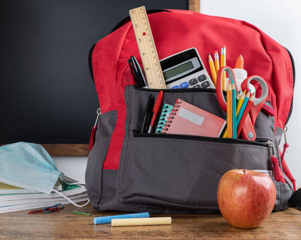 istock Book Bag With School Supplies 1313828048
