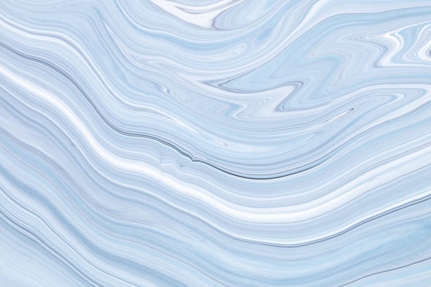 istock Fluid art texture. Abstract backdrop with iridescent paint effect. Liquid acrylic artwork with beautiful mixed paints. Can be used for interior poster. Lavender, blue and white overflowing colors. 1313833090