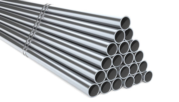 istock Metal pipes on warehouse 1313833910