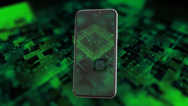 istock modern mobile smart phone mockup with reflections in digital environment 1313835422