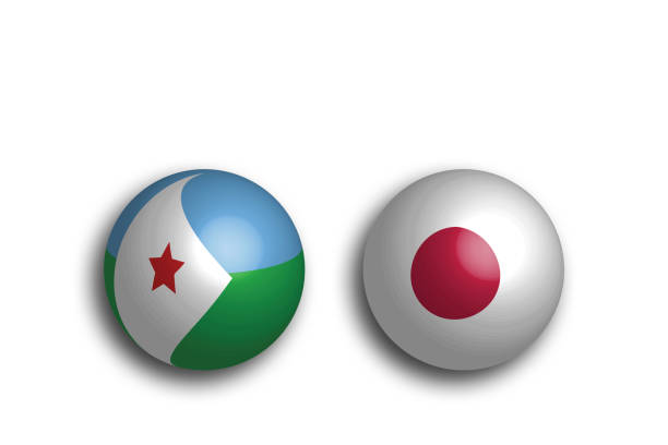 Japan and Djibouti of bilateral relations an image of bilateral relation of Japan and Djibouti flag of djibouti stock pictures, royalty-free photos & images