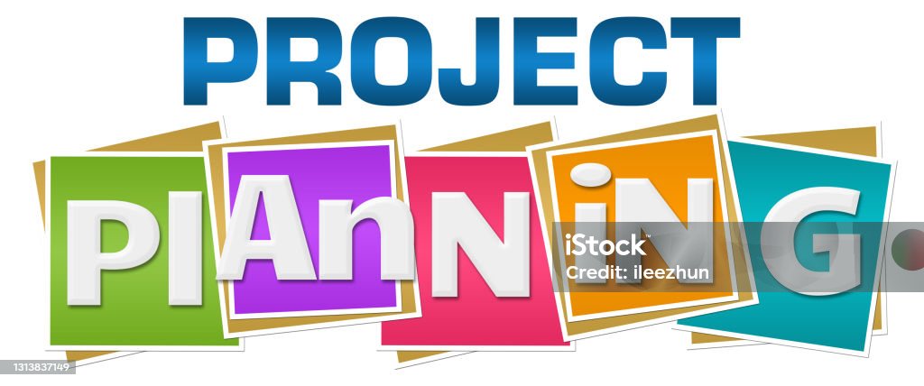 Project Planning Colourful Blocks Text Stock Illustration - Download ...