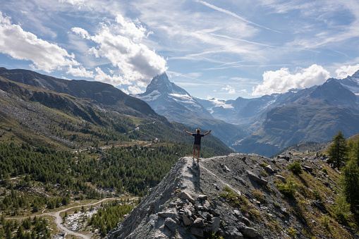 The famous peak of Switzerland, Valais canton, Switzerland