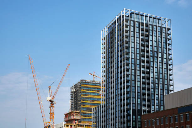 istock Modern apartment buildings construction site Amsterdam Noord 1313841337