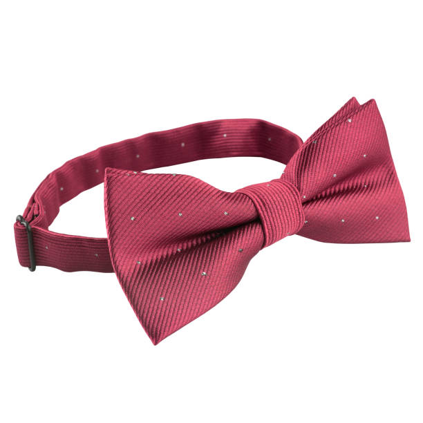 Dark pink bow tie isolated