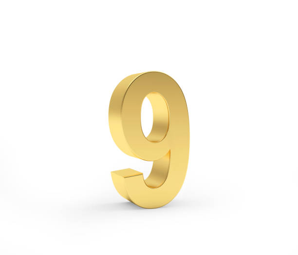 istock Number nine is made of gold 1313856236
