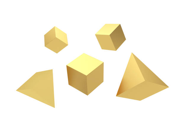istock Gold geometric shapes 1313856766