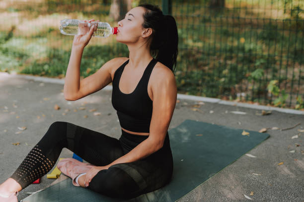 istock Woman doing sport in park 1313862421