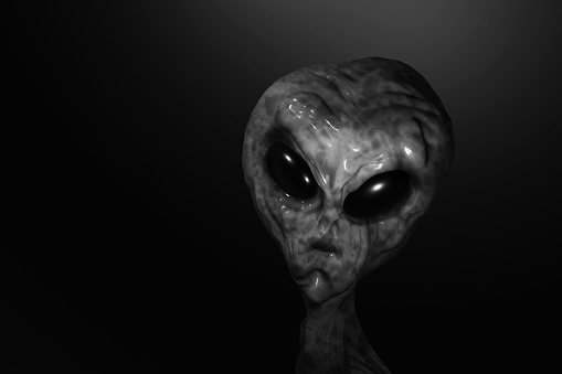 Alien portrait. 3D rendering.