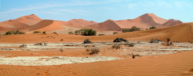 The most impressive dunes are located in the Salar de Sossusvlei, which in African means \