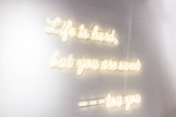 istock Words and phrases millennials use, conceptual image with glowing neon sign 1313866609