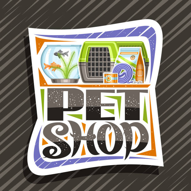 vektorbeschilderung für pet shop - grooming product stock-grafiken, -clipart, -cartoons und -symbole