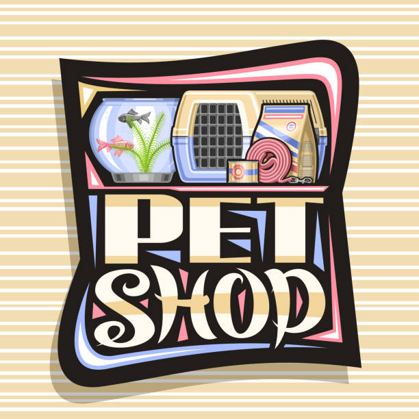 vektorbeschilderung für pet shop - grooming product stock-grafiken, -clipart, -cartoons und -symbole