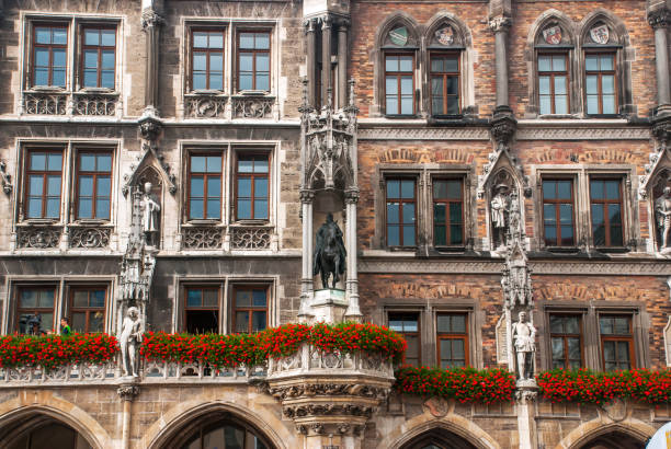 Marienplatz photographed in Munich, Germany. Picture made in 2009.