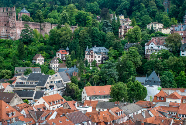 Landscape photographed in Heidelberg, Germany. Picture made in 2009.