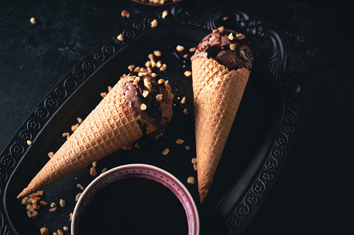 Chocolate Ice Cream in a Cone