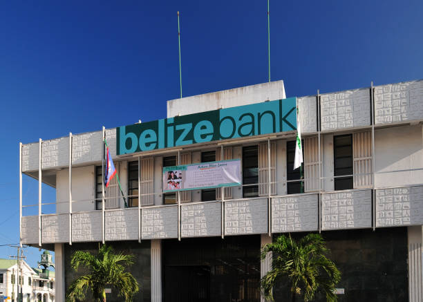 Belize City, Belize: building of the Belize Bank, Albert Street and Regent Street, Southside