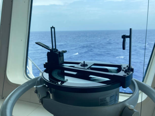 istock Ships gyro compass bearing repeater. 1313888619