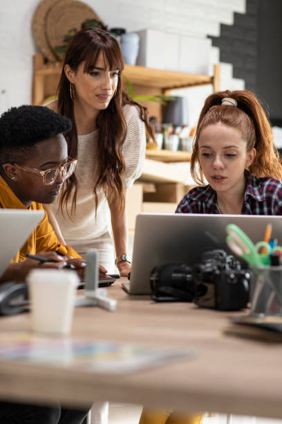 istock Female entrepreneurs brainstorming ideas for a project 1313899127