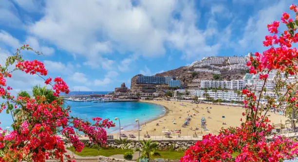 Photo of Landscape with  Puerto Rico village and beach