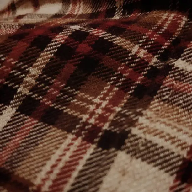 Photo of Flannel shirt fabric closeup