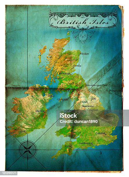 British Isles Stock Photo - Download Image Now - Isle of Man, Map, Aberdeen - Scotland
