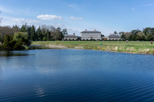 The lake and parkland in front of Castletown House in Kildare, Ireland. The house was built in the 1720s and is in the care of the OPW.