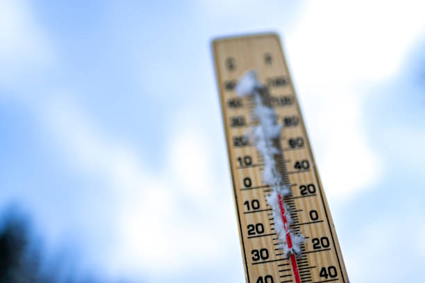 istock Winter time. Thermometer on snow shows low temperatures in celsius. 1313905874