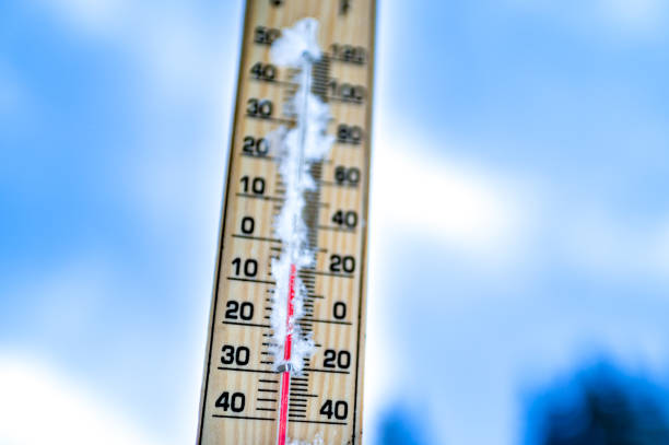 istock Winter time. Thermometer on snow shows low temperatures in celsius. 1313905879