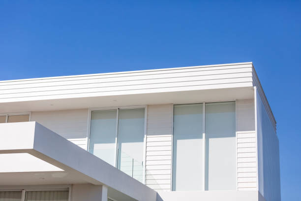 istock Closeup new, modern house, top part, background with copy space 1313911084