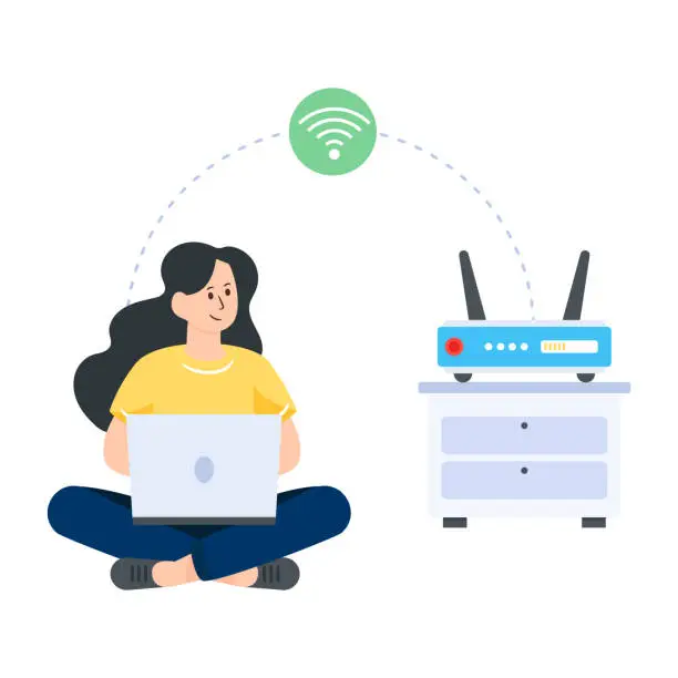 Vector illustration of Wifi Router