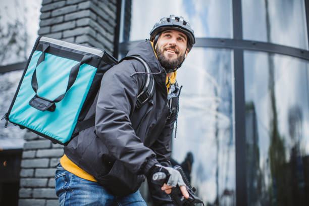 istock City delivery on bicycle 1313913936