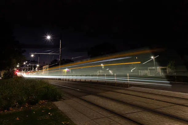 A ghost train passes through a Sydney park