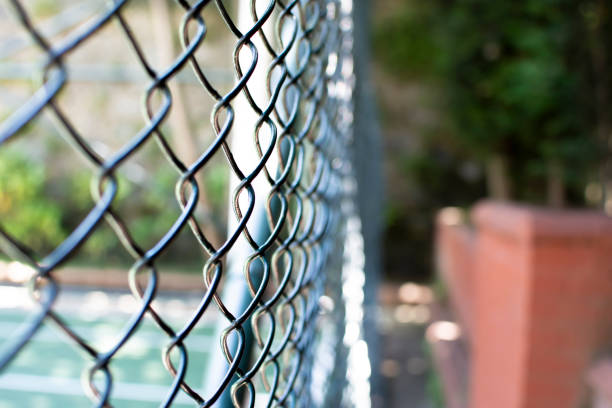 istock Closeup of metal rabitz grid. Horizontal rabitz net background. 1313915874