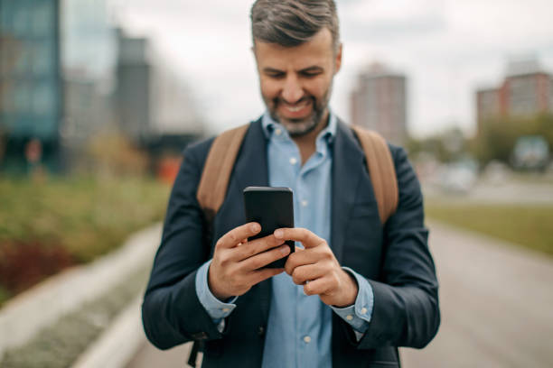 istock Attractive casual business man getting to work 1313915879