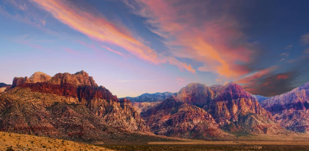 istock Bands of Colored Mountains in Red Rock Canyon 1313916986