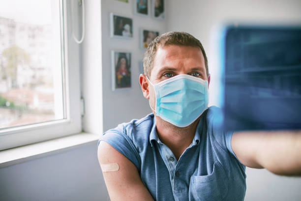 istock Selfie after vaccination against Covid-19 1313917652