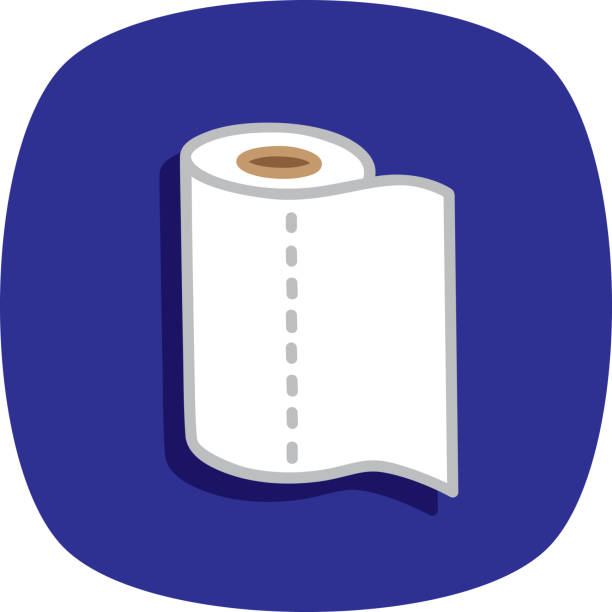 бумажное полотенце doodle 1 - paper towel hygiene public restroom cleaning stock illustrations