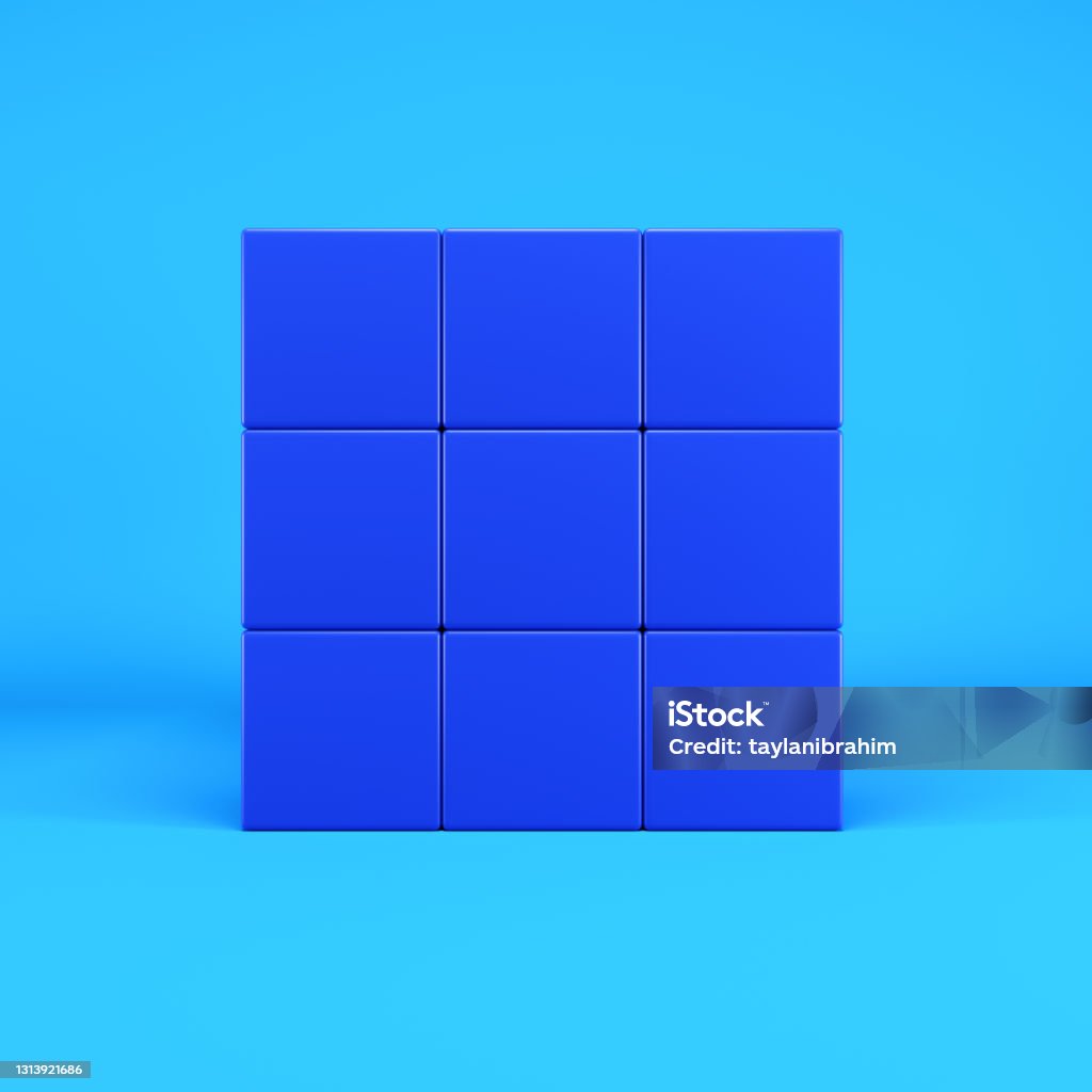 3D Rendering Cube Blocks Puzzle Cube Stock Photo