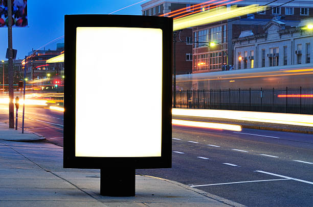 istock Blank Billboard on City Street at Night 131393526