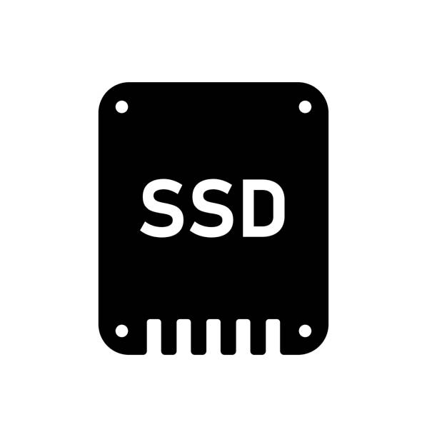 ssd (솔리드 스테이트 드라이브) 벡터 아이콘 일러스트레이션 - ssd stock illustrations