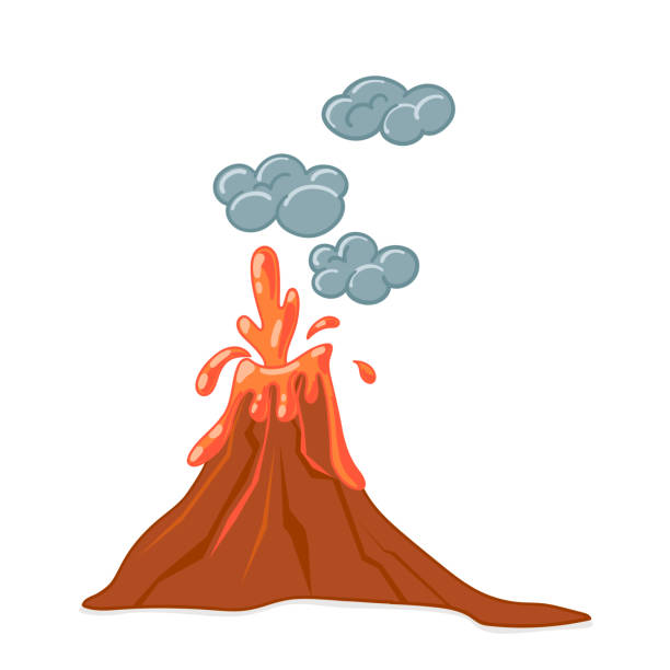 Cartoon Volcano Erupting Stock Illustration - Download Image Now - Hawaii  Volcanoes National Park, Big Island - Hawaii Islands, Lava - iStock