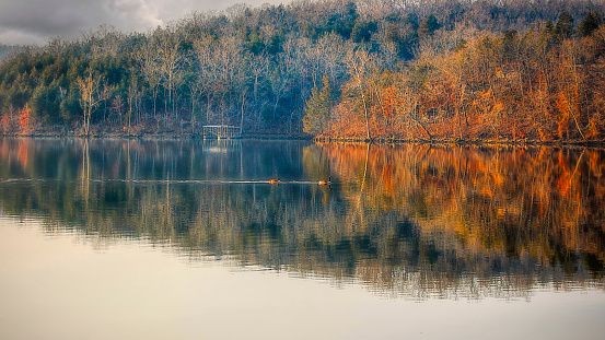 Lake Taney-Como in Forsyth Missouri in Autumn