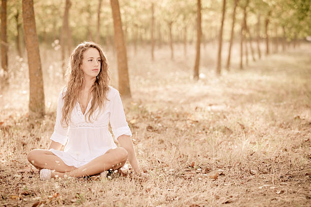 istock Beautiful Girl Doing Yoga Exercises 131394860