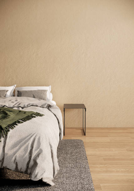 istock Japandi style bedroom interior design and decoration, minimal apartment concept. 3d rendering 1313952062