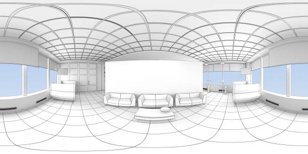 istock spherical panorama of the interior, 3D illustration 1313956964