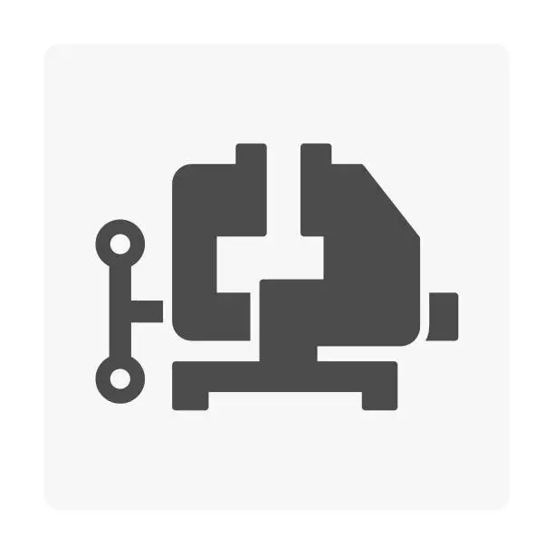 Vector illustration of clamp icon black