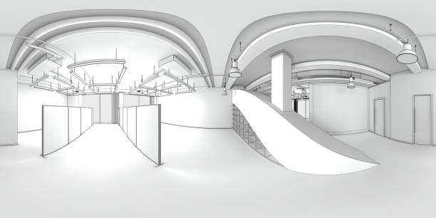 istock spherical panorama of the interior, 3D illustration 1313961655