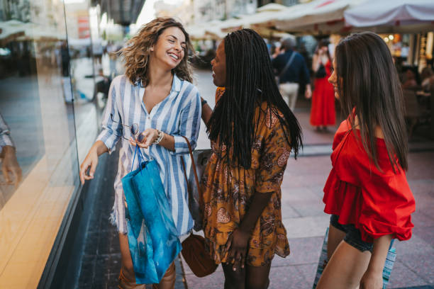 istock Enjoying shopping with best friends 1313962825