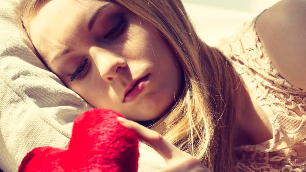 istock Sad woman on Valentines day 1313965700